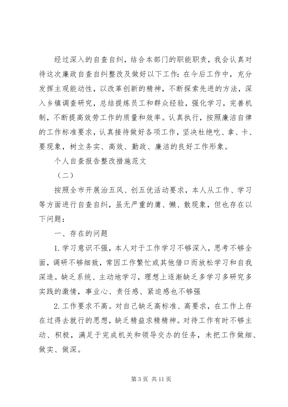 2023年个人自查报告整改措施.docx_第3页