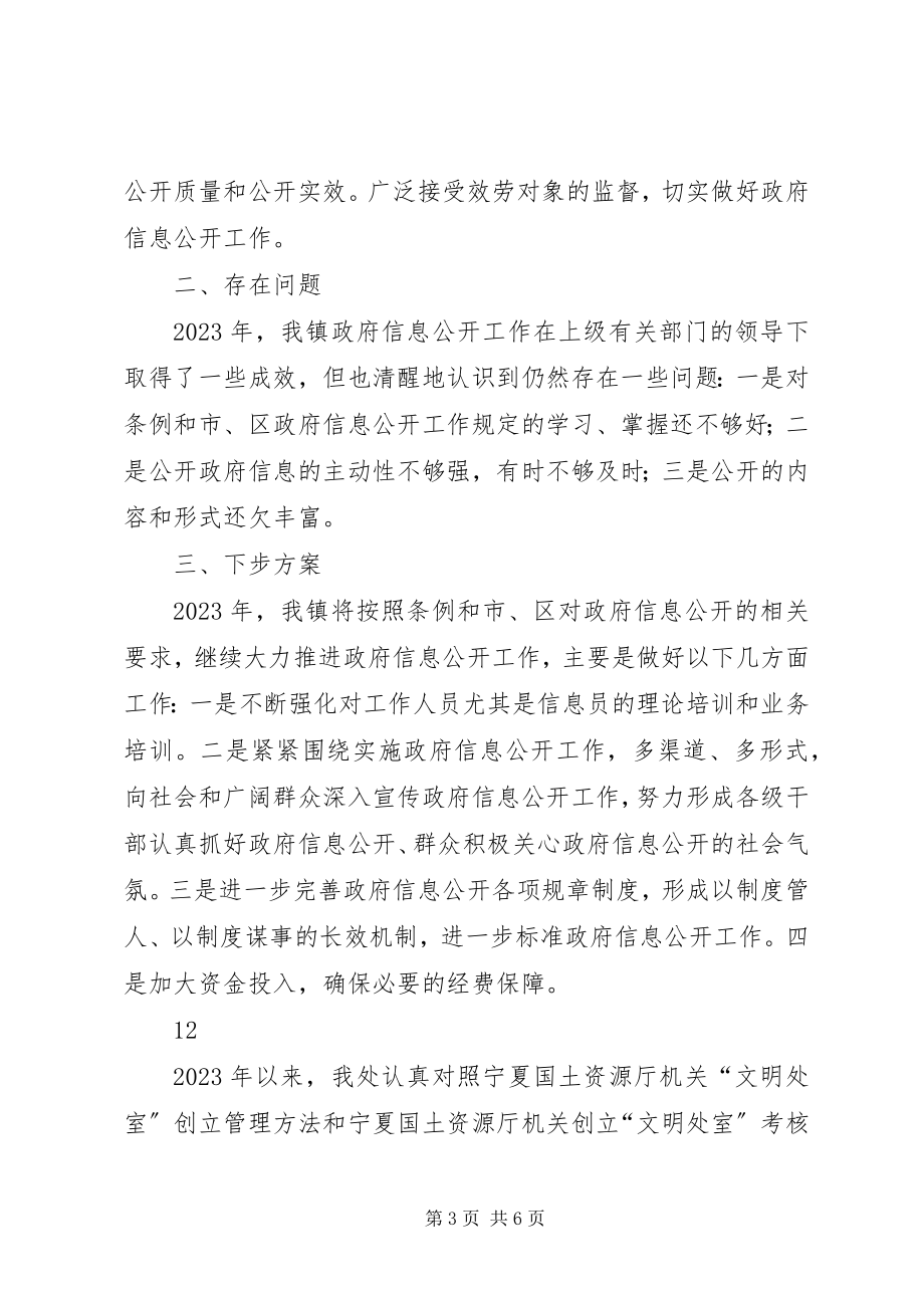 2023年乡镇政府信息公开工作自查报告.docx_第3页