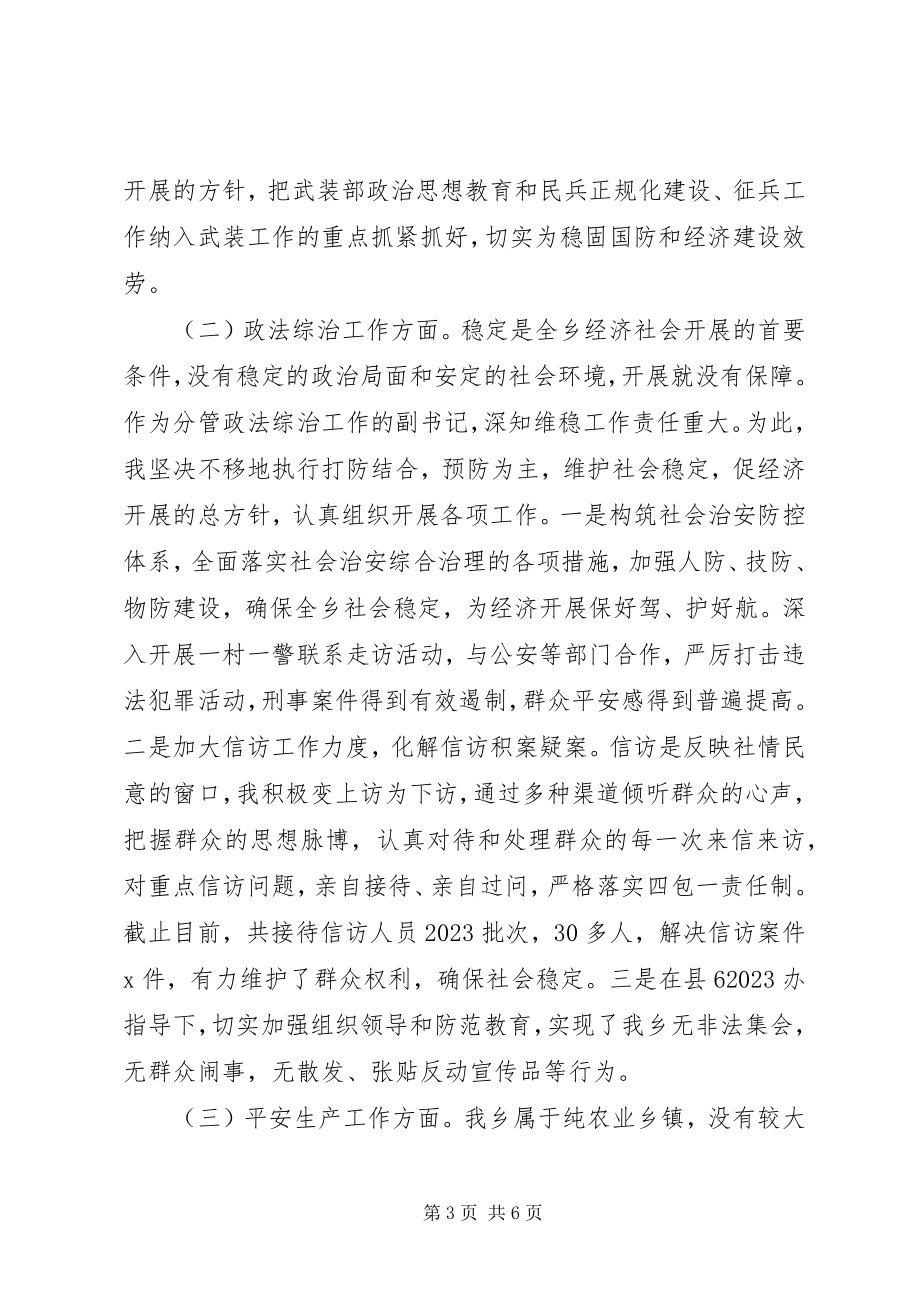 2023年乡党委副书记个人述职述廉报告.docx_第3页