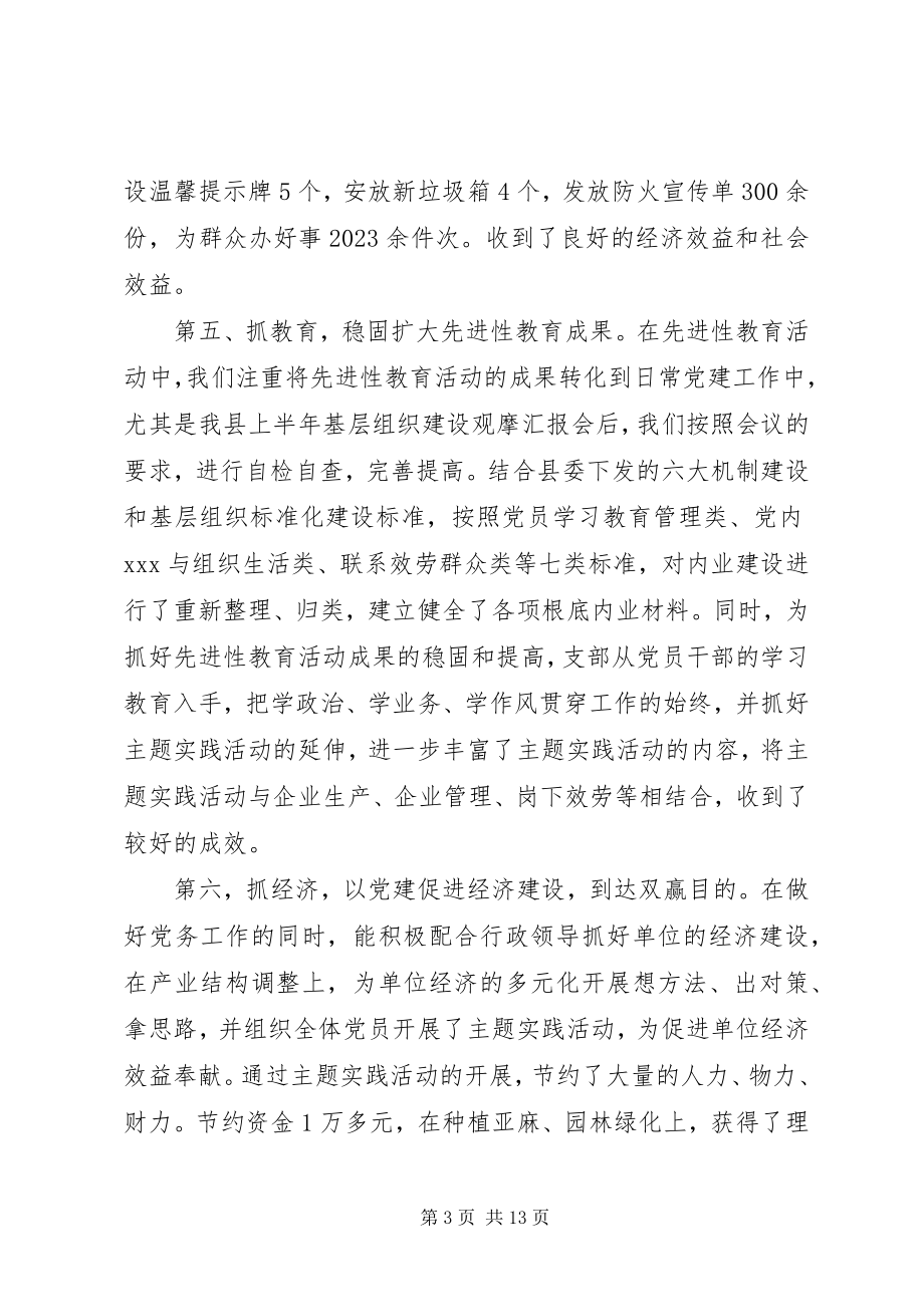 2023年书记上半年度工作总结报告第一书记半年工作总结新编.docx_第3页