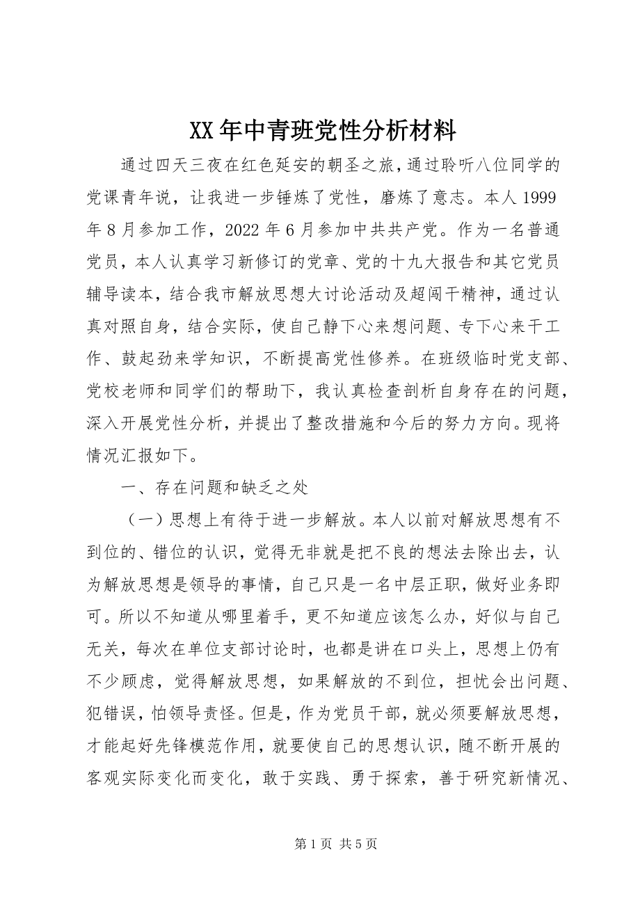 2023年中青班党性分析材料3.docx_第1页