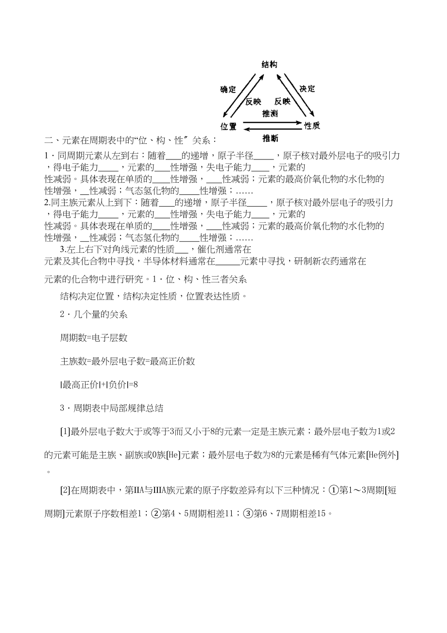 2023年高考化学一轮复习教案元素周期律和元素周期表高中化学.docx_第2页