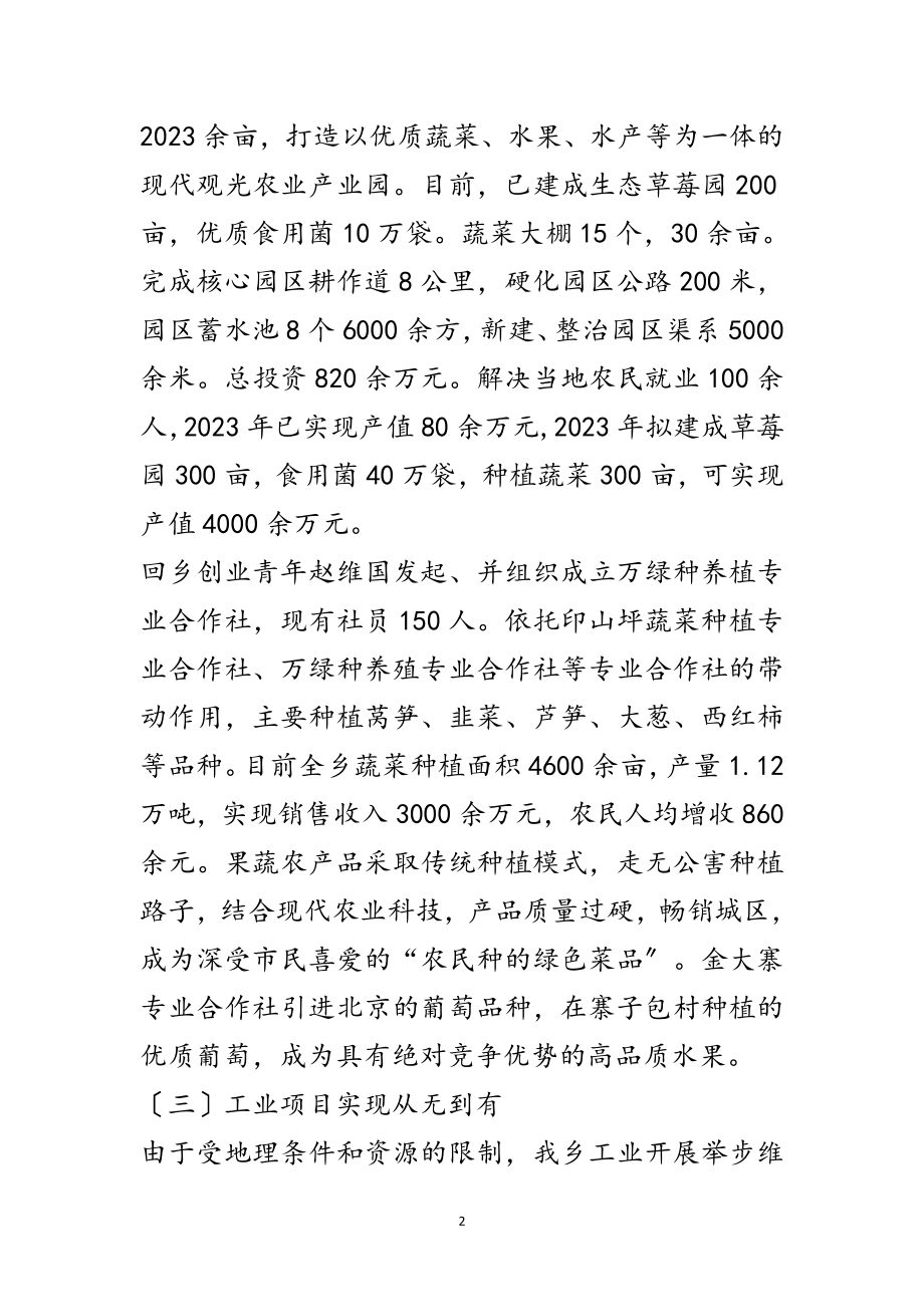 2023年乡产业发展情况调研报告范文.doc_第2页