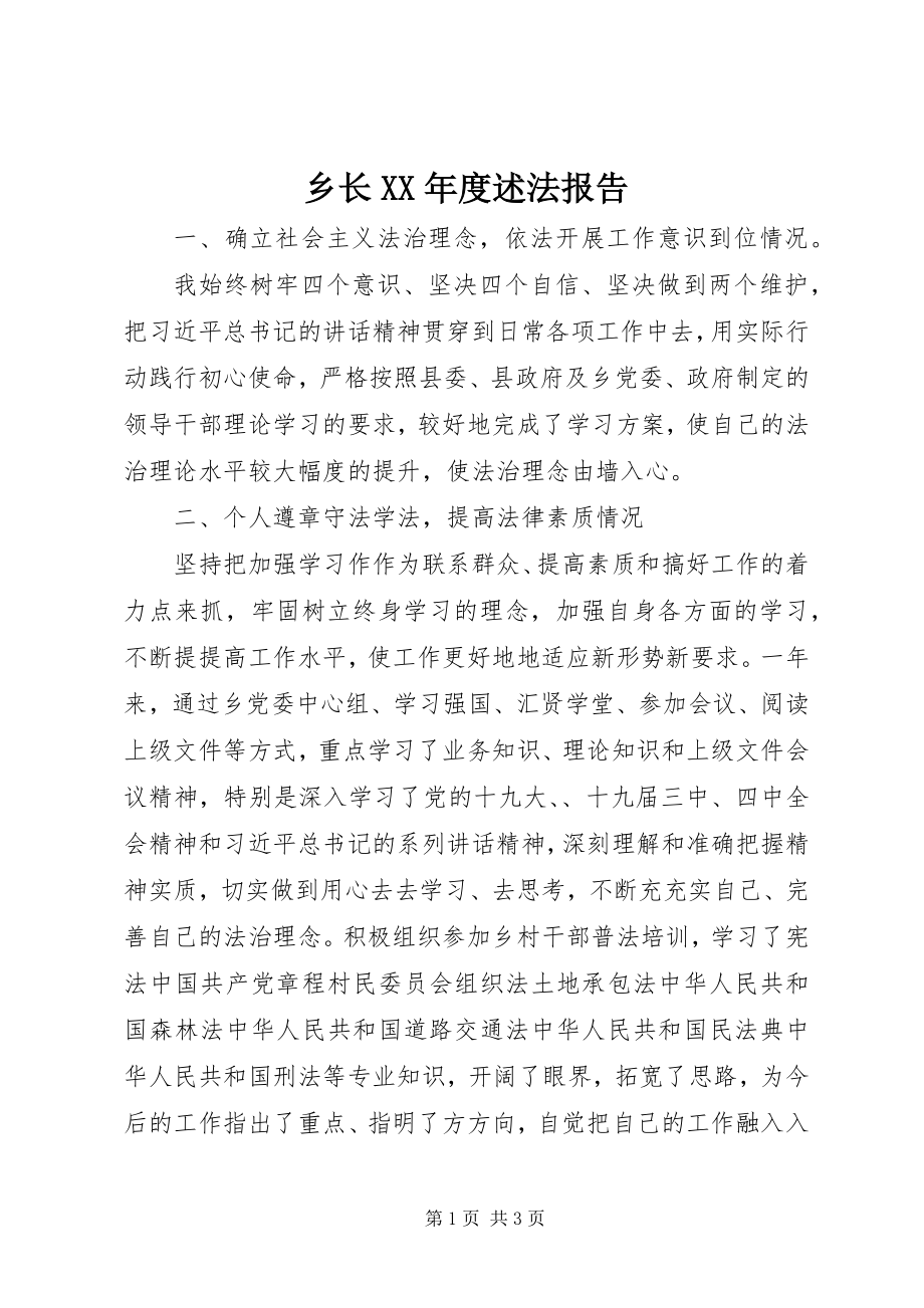 2023年乡长度述法报告.docx_第1页