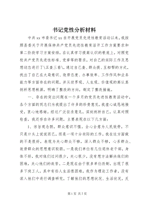 2023年书记党性分析材料.docx