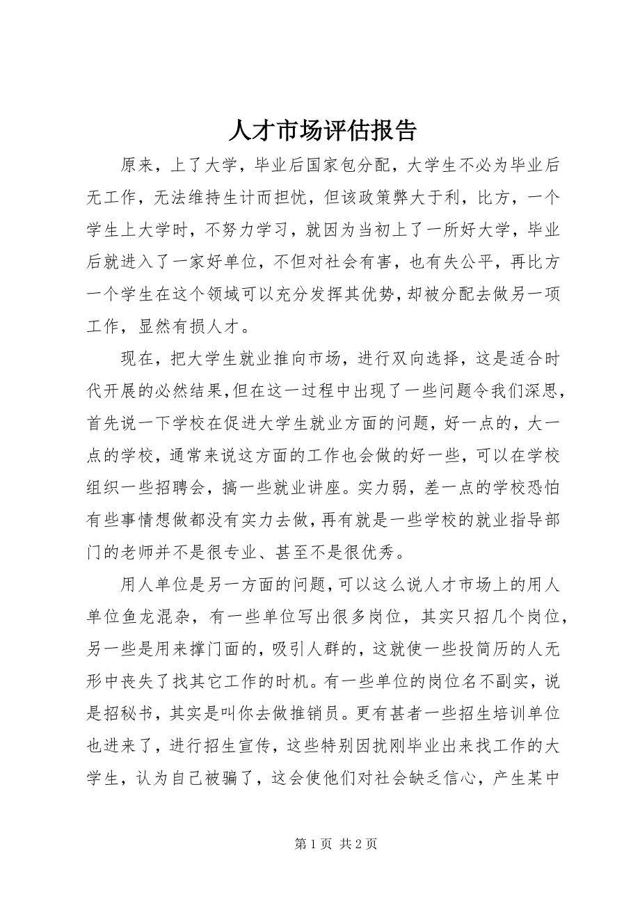 2023年人才市场评估报告.docx_第1页