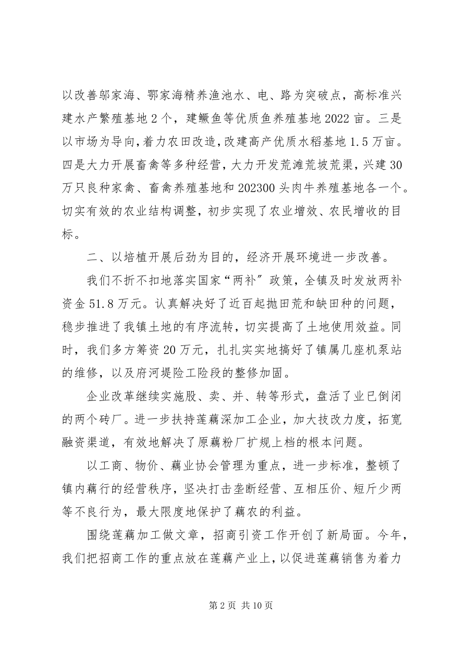 2023年乡镇党委书记工作述职报告.docx_第2页