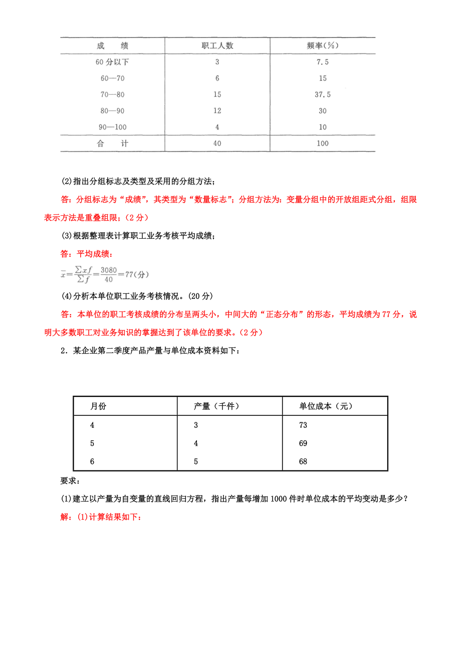 2022年整理国家开放大学电大专科《统计学原理》简答题计算分析题题库及答案（试卷号：2019）.doc_第3页