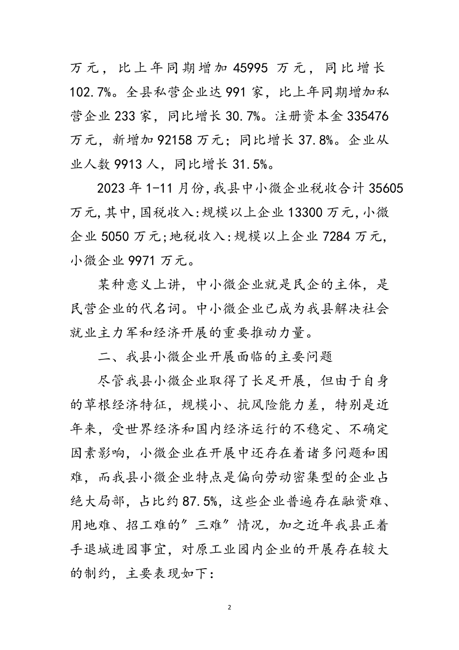 2023年中小微企业及民营经济调研报告范文.doc_第2页