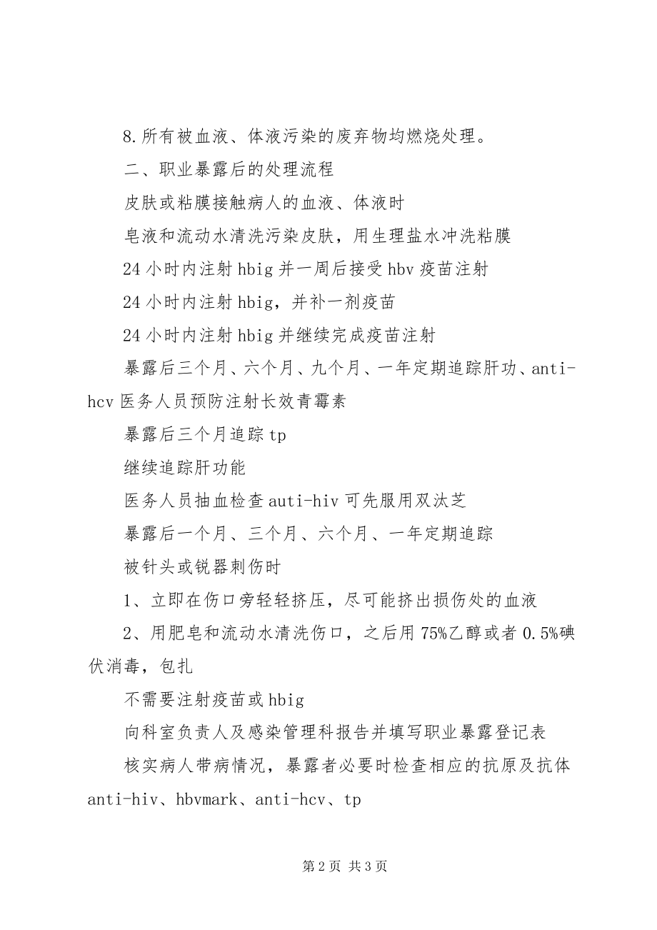 2023年一般空白医务人员意外职业暴露报告卡及讨论记录.docx_第2页