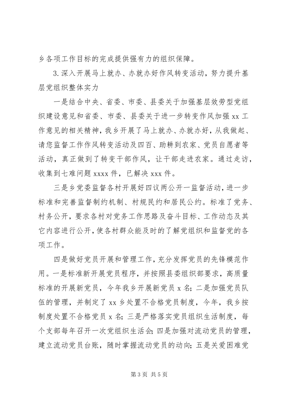 2023年乡党委书记半年党建工作述职报告.docx_第3页