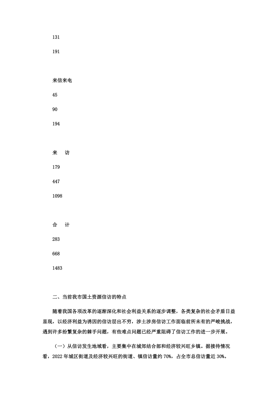 2023年乡镇信访工作调研报告市国土资源局信访工作调研报告.docx_第2页