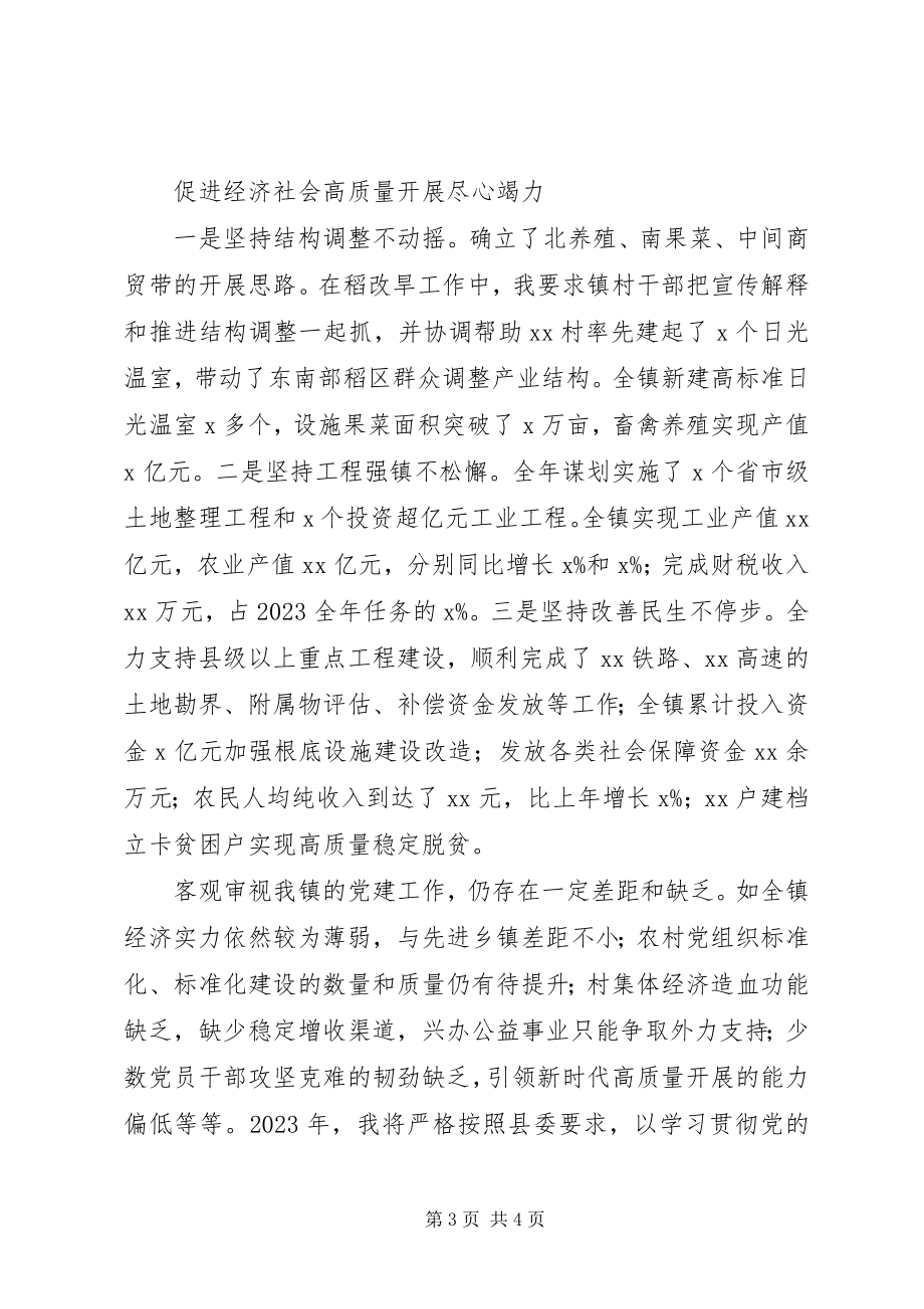 2023年乡镇党委书记履行基层党建责任制述职报告.docx_第3页