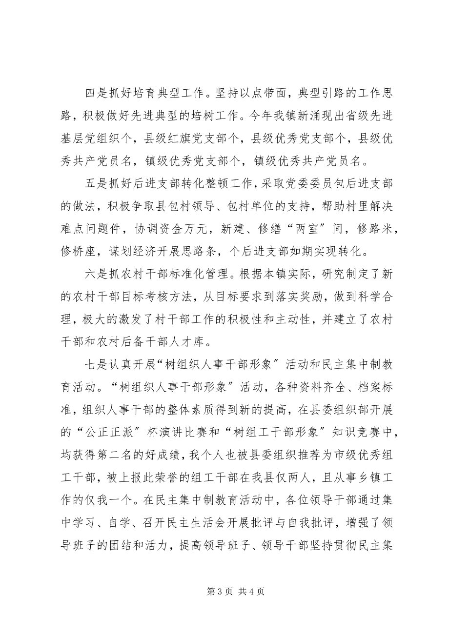 2023年乡镇组织委员工作述职报告.docx_第3页