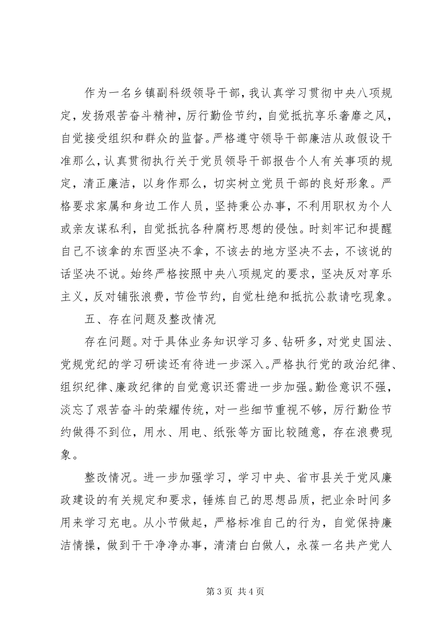 2023年乡镇副科级干部述廉述责报告.docx_第3页