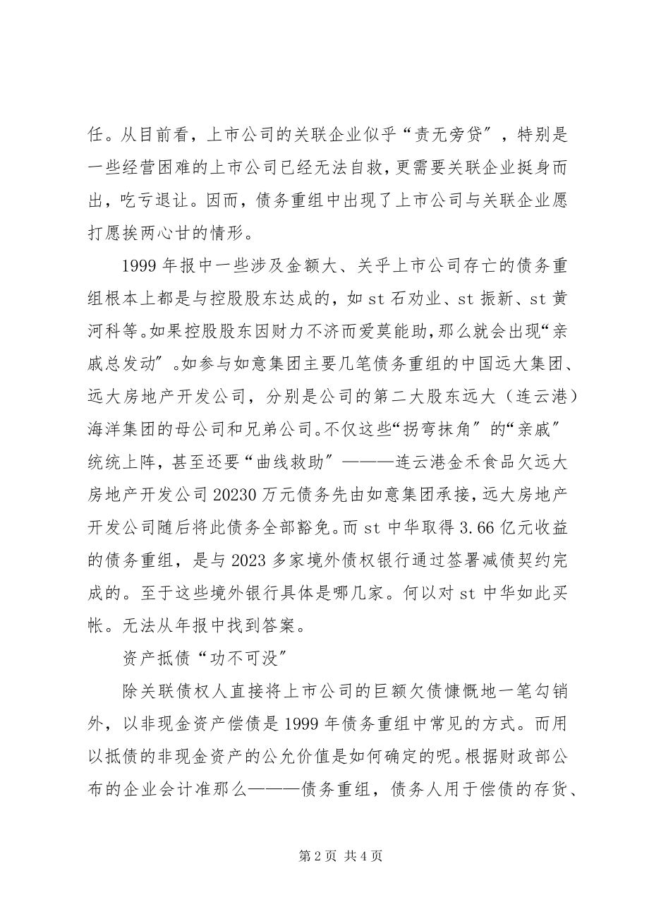 2023年债务重组信息披露存在问题分析.docx_第2页