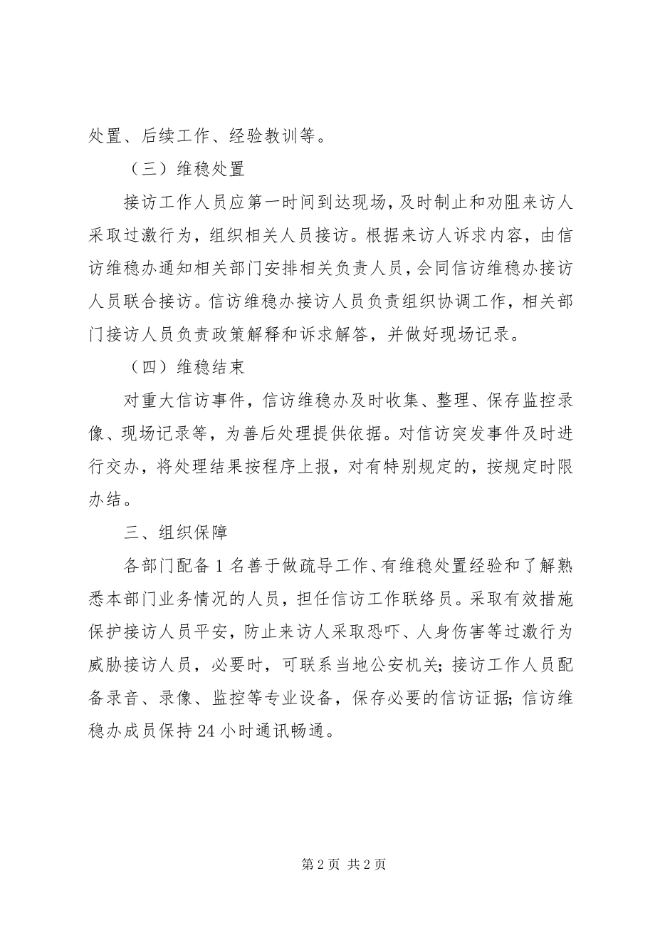 2023年公司信访维稳工作应急预案的报告.docx_第2页