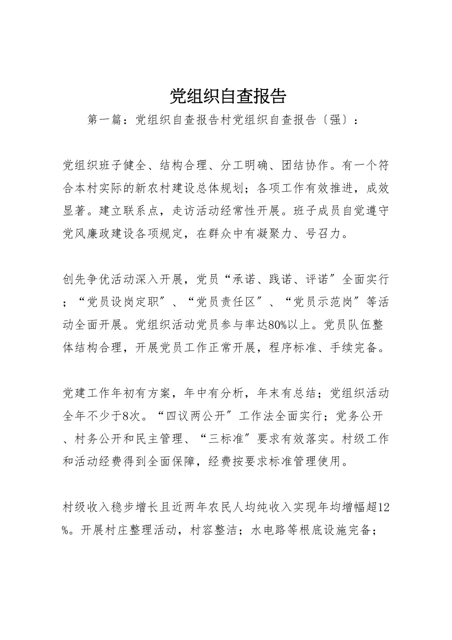 2023年党组织自查报告.doc_第1页