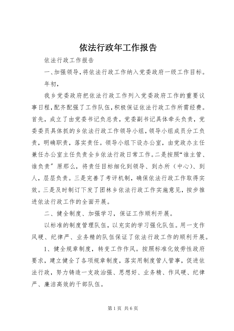 2023年依法行政年工作报告.docx_第1页