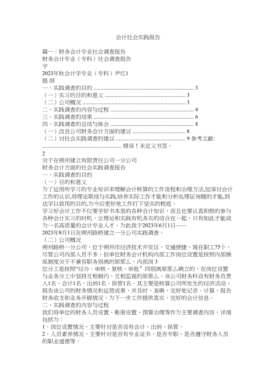 2023年会计社会实践报告2.docx_第1页