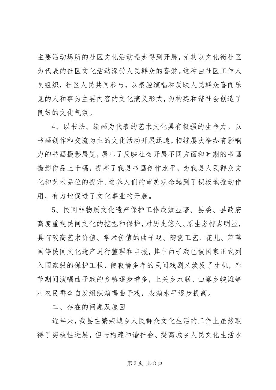 2023年全县城乡文化生活调研报告.docx_第3页