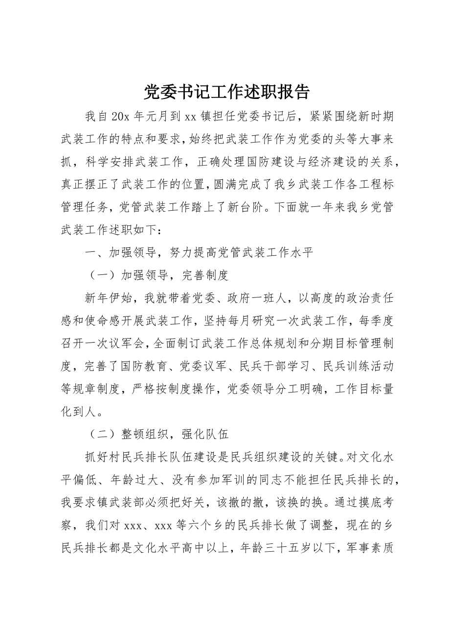 2023年党委书记工作述职报告.docx_第1页