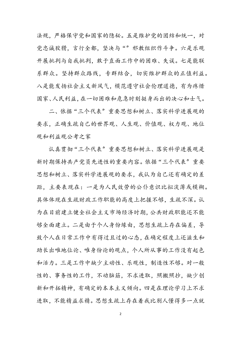 2023年党员先进性教育个人分析材料.docx_第2页