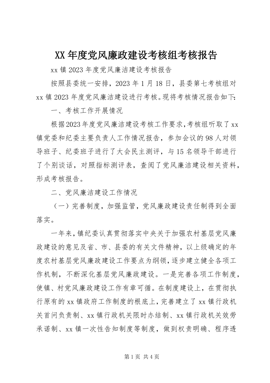 2023年党风廉政建设考核组考核报告.docx_第1页