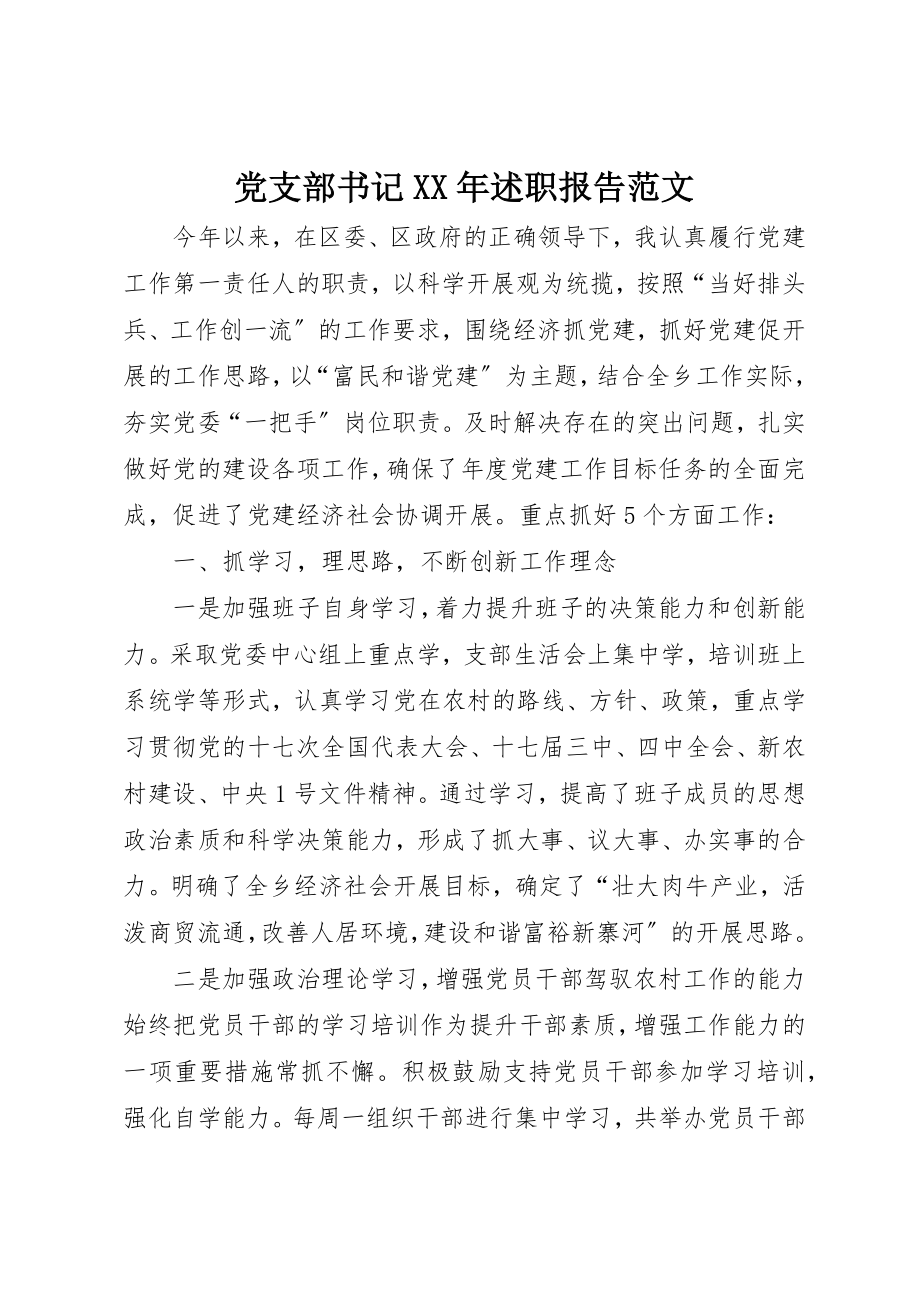 2023年党支部书记某年述职报告2.docx_第1页