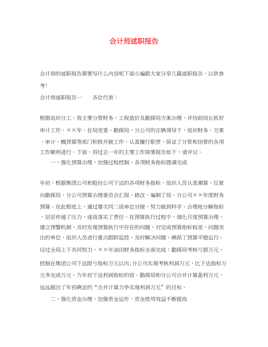 2023年会计师述职报告.docx_第1页