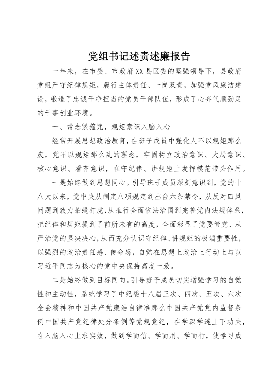 2023年党组书记述责述廉报告.docx_第1页