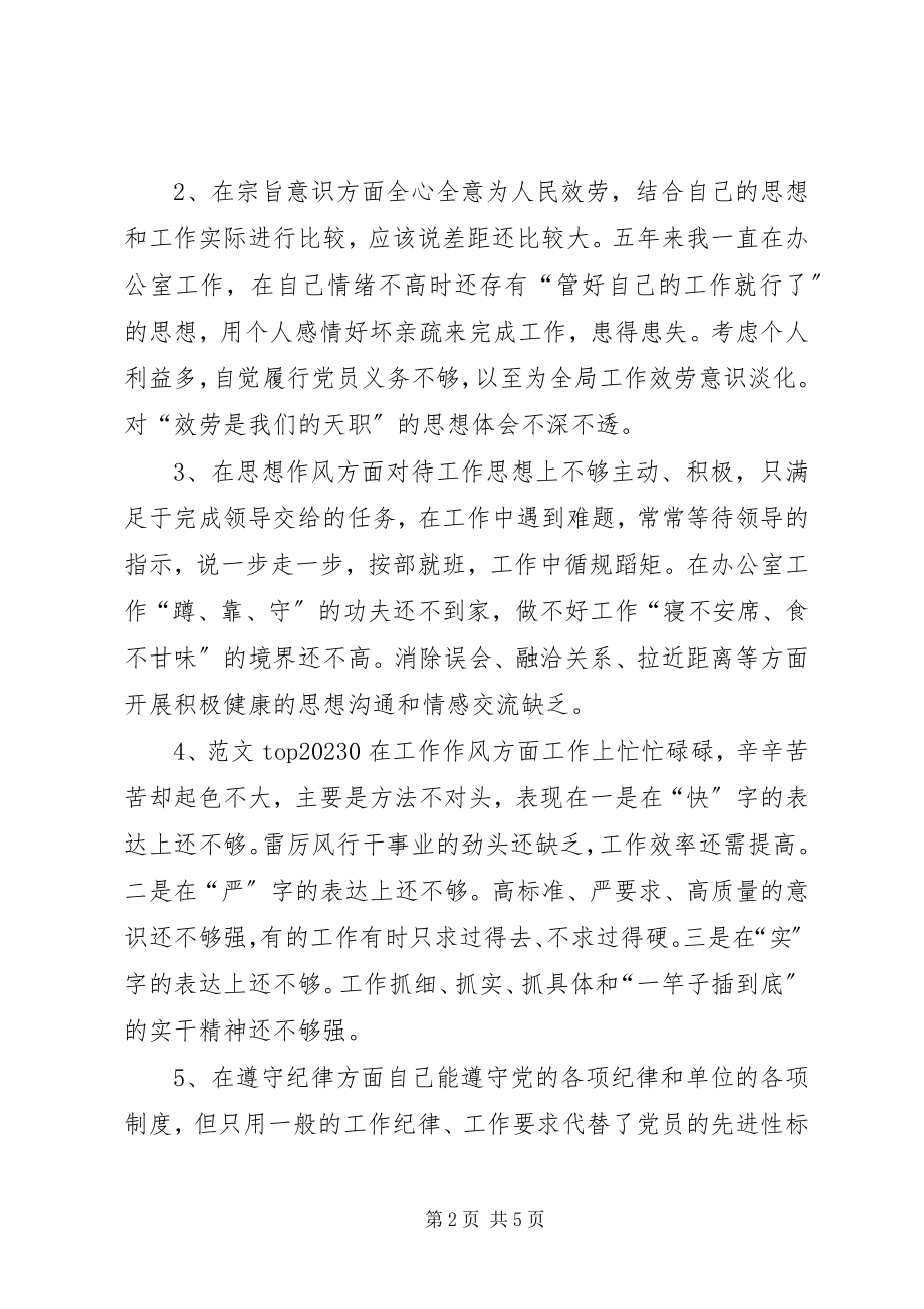 2023年优秀镇党委秘书党性分析材料.docx_第2页