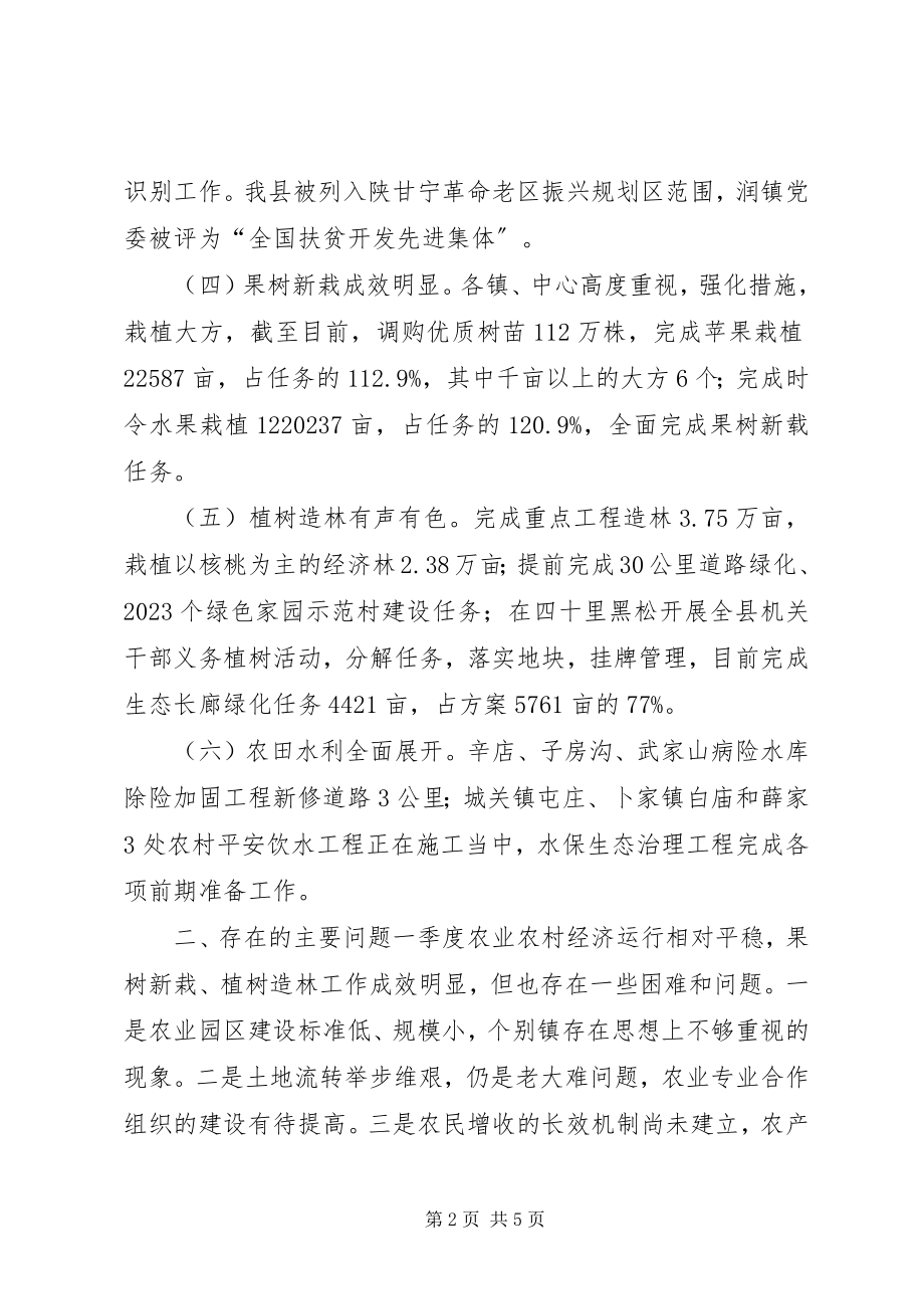 2023年全县一季度经济运行分析会议致辞稿.docx_第2页