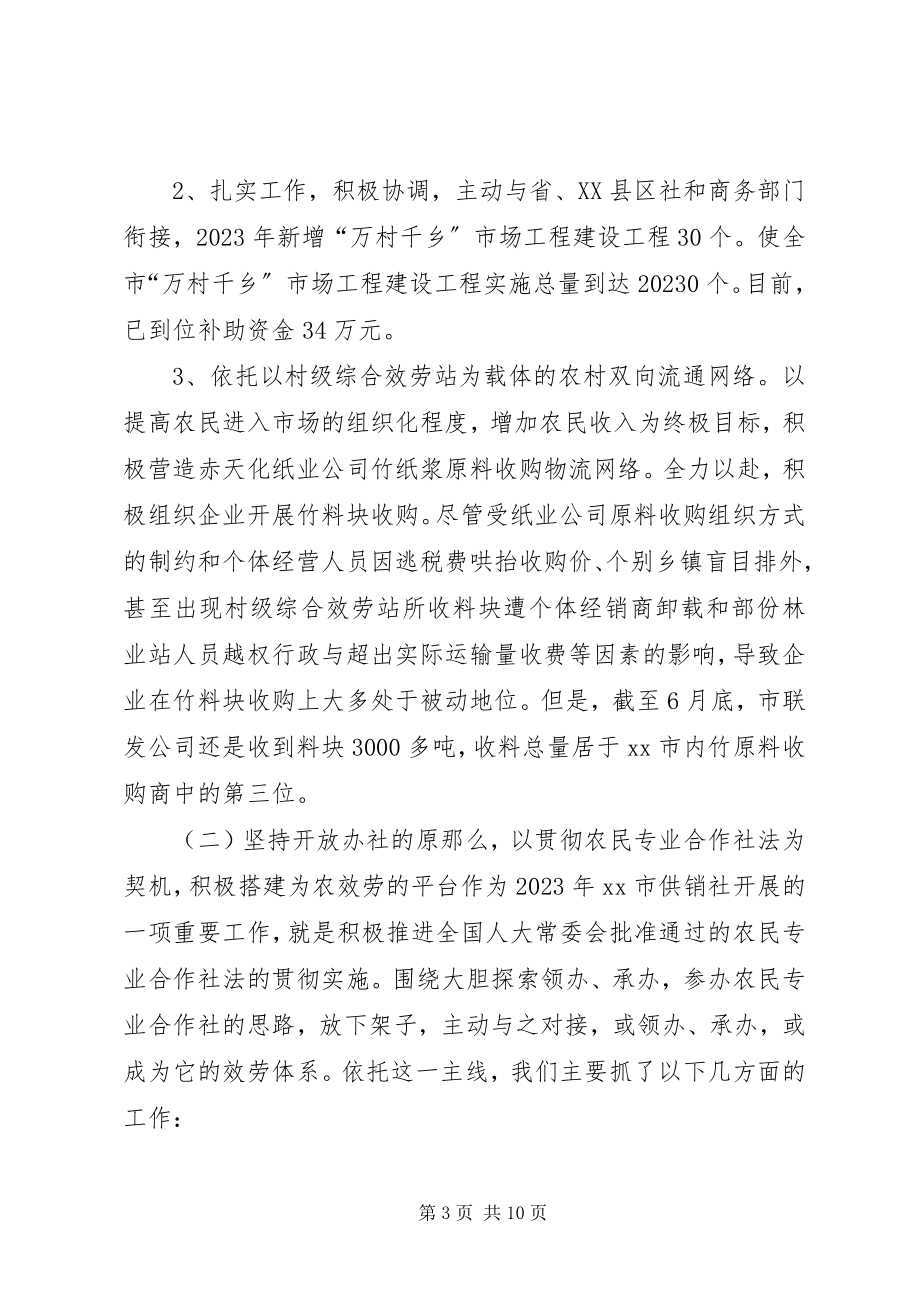 2023年供销社党组书记主任述职述廉报告.docx_第3页