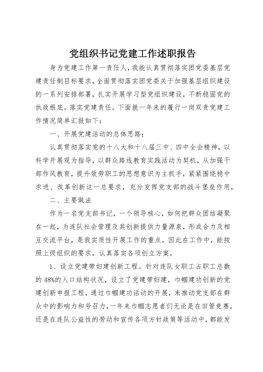 2023年党组织书记党建工作述职报告.docx_第1页