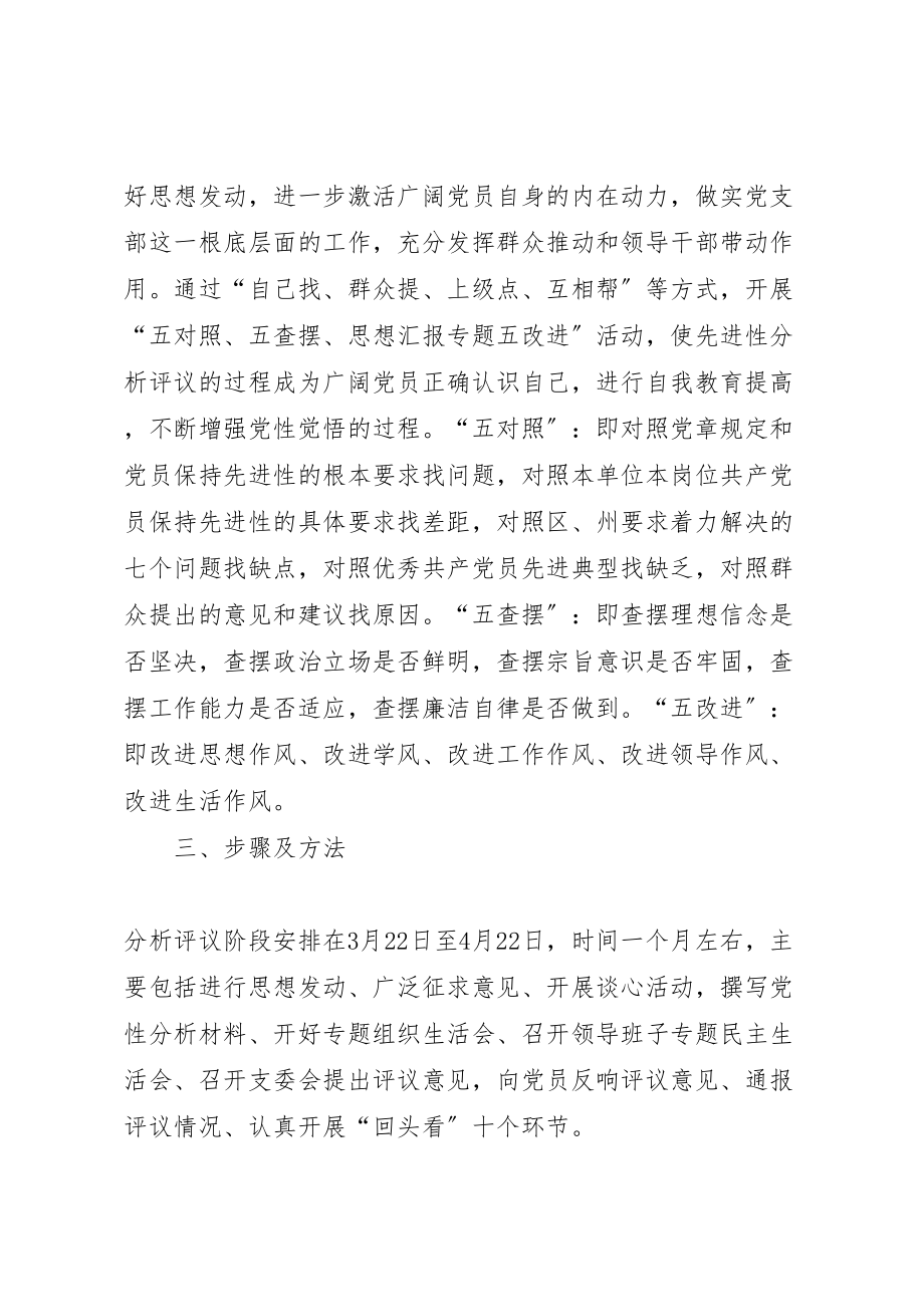 2023年优秀心得体会范文党支部保先活动分析评议阶段实施方案.doc_第2页