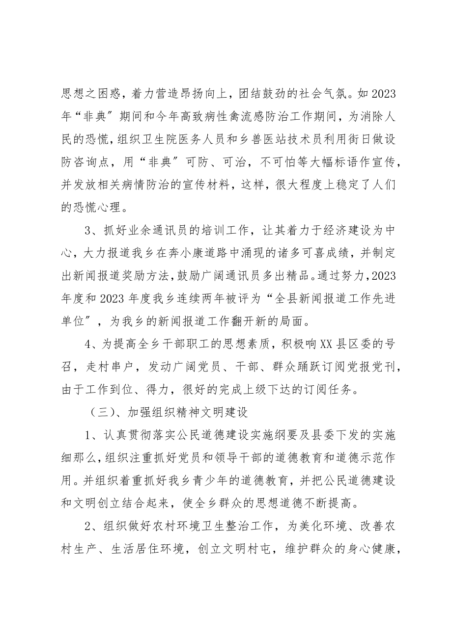 2023年党委宣传委员的届末述职报告乡镇2.docx_第3页