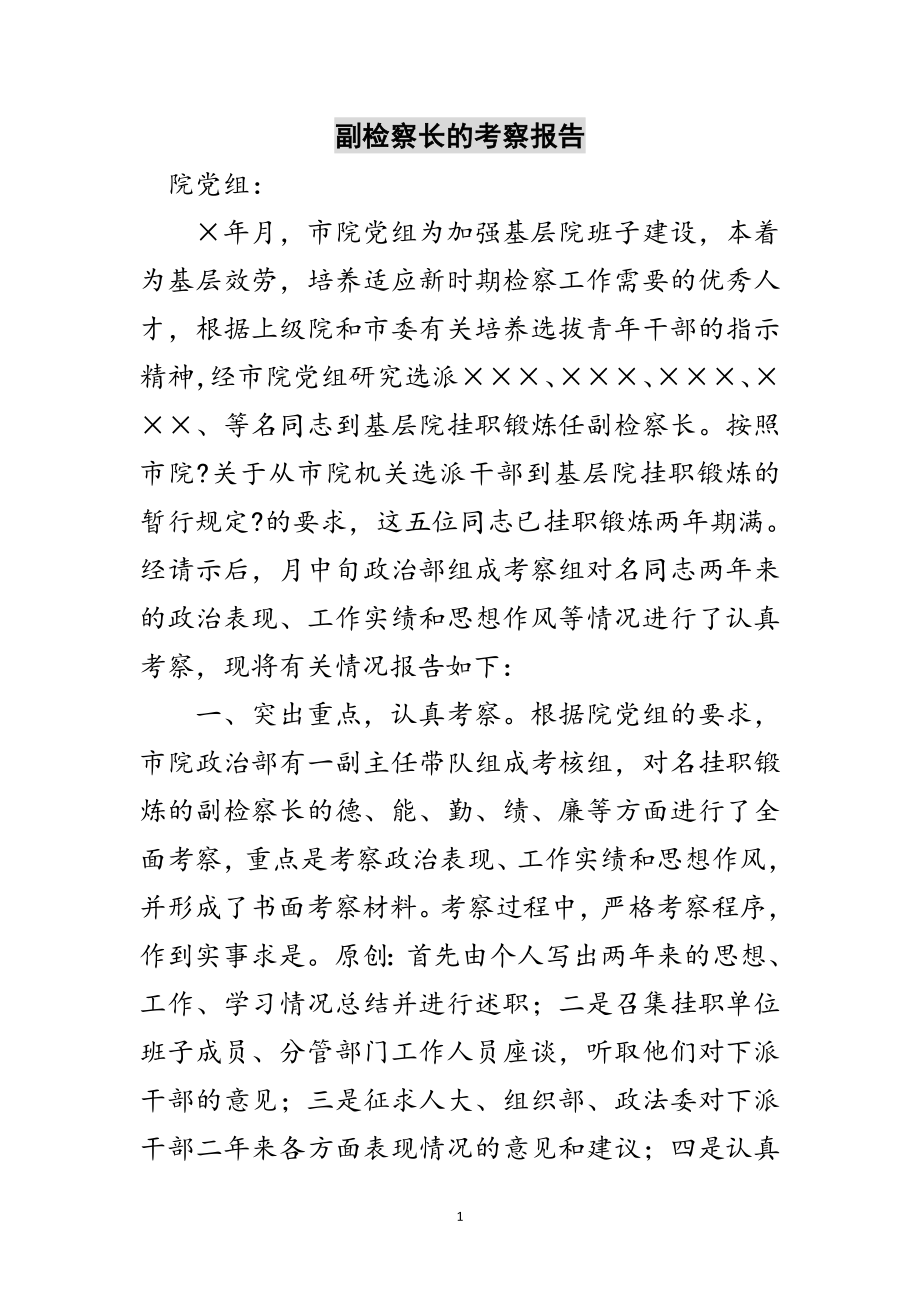 2023年副检察长的考察报告范文.doc_第1页