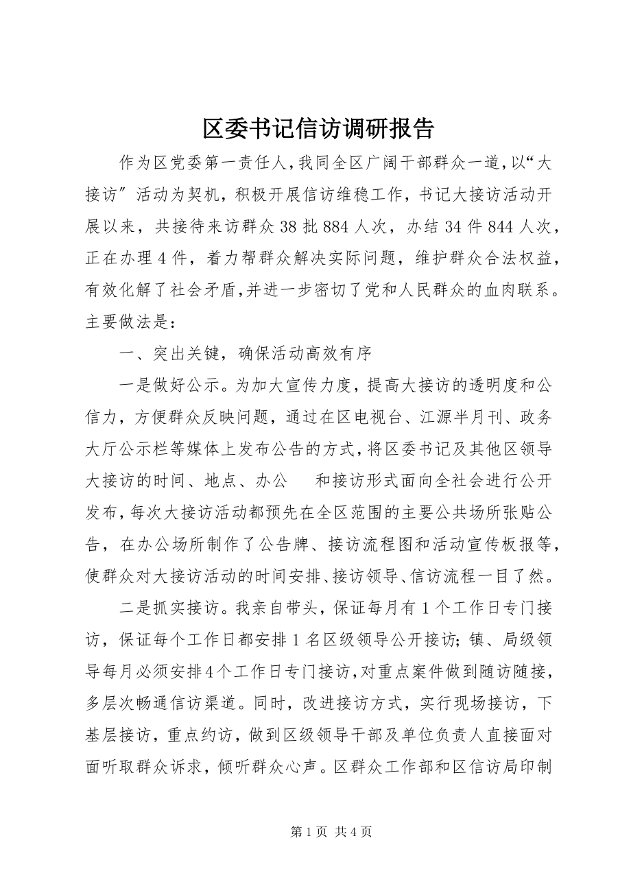 2023年区委书记信访调研报告.docx_第1页