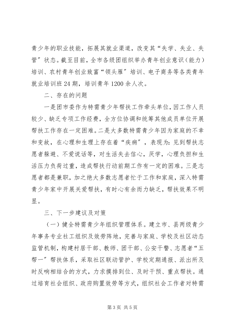 2023年加强特需青少关爱帮扶的调研报告.docx_第3页