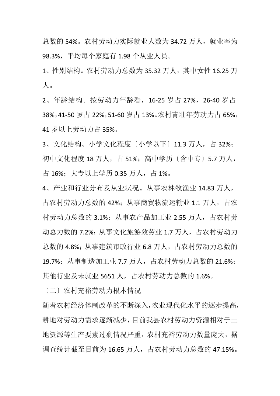 2023年农村劳动力转移就业工作报告.doc_第2页