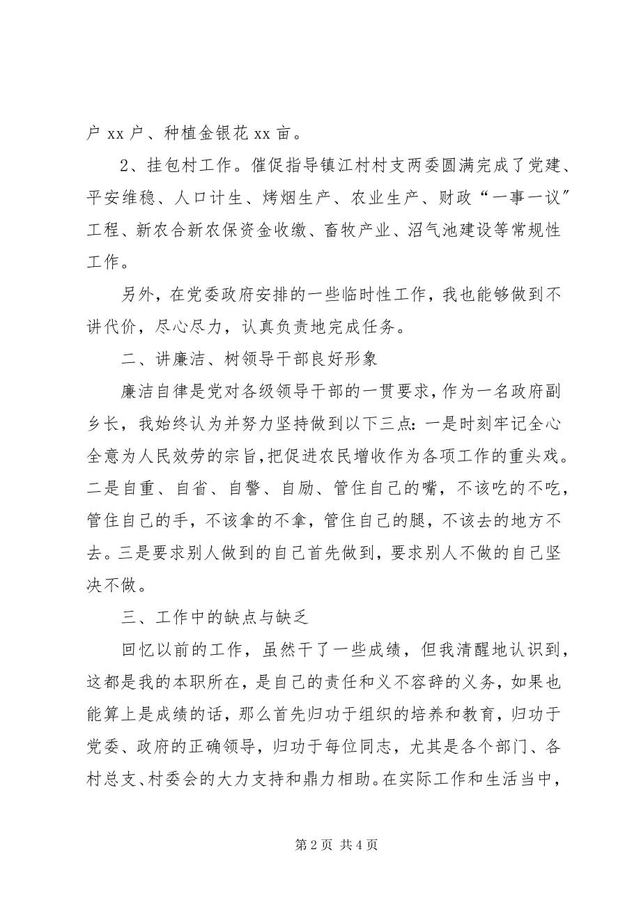 2023年副乡长述职述廉报告模板.docx_第2页