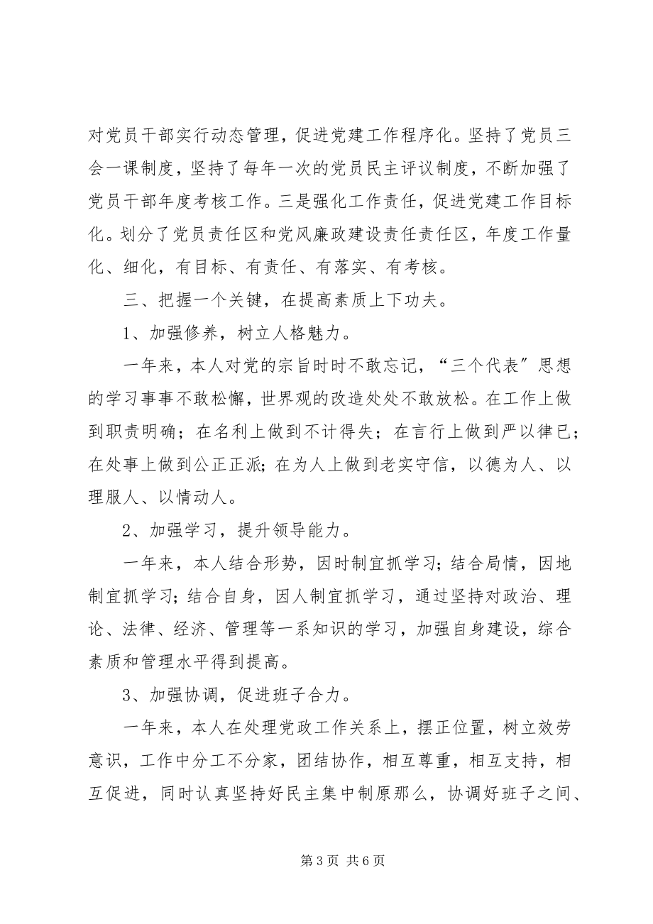 2023年公路局支部副书记述职述廉报告.docx_第3页