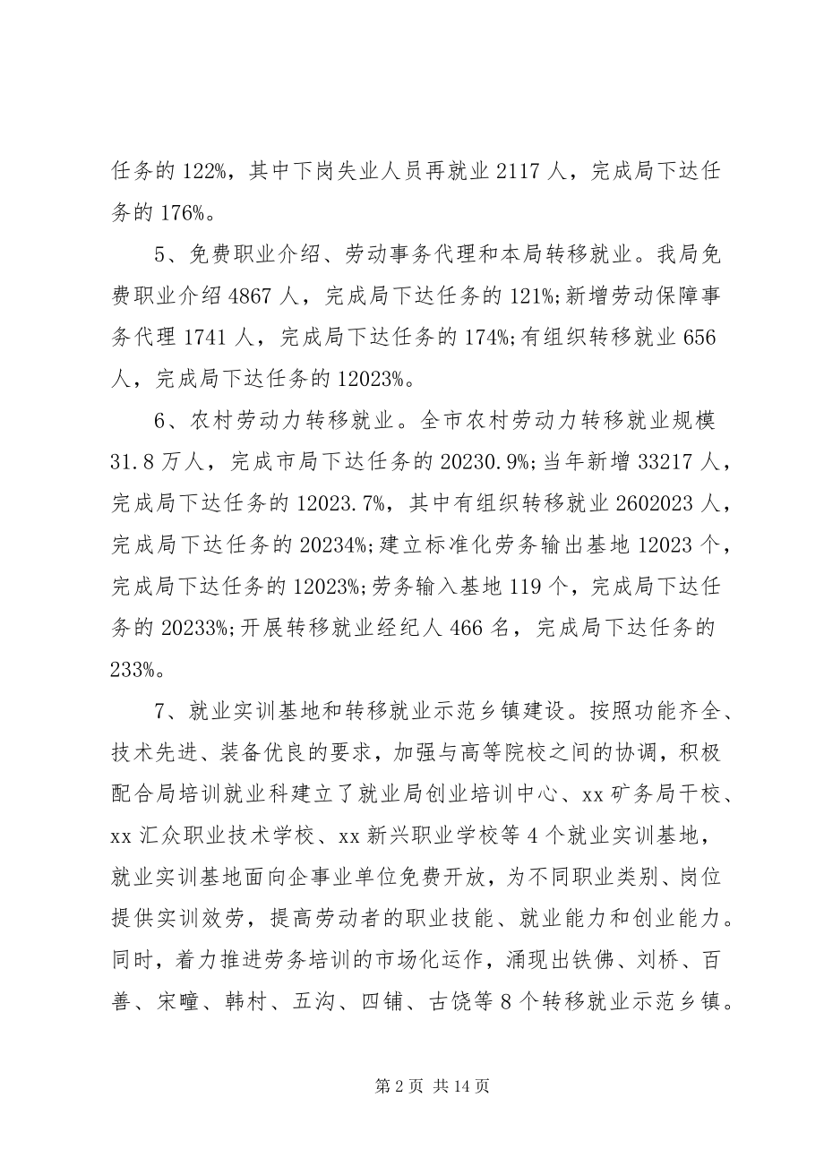 2023年劳动就业管理局度目标管理自我考核报告.docx_第2页