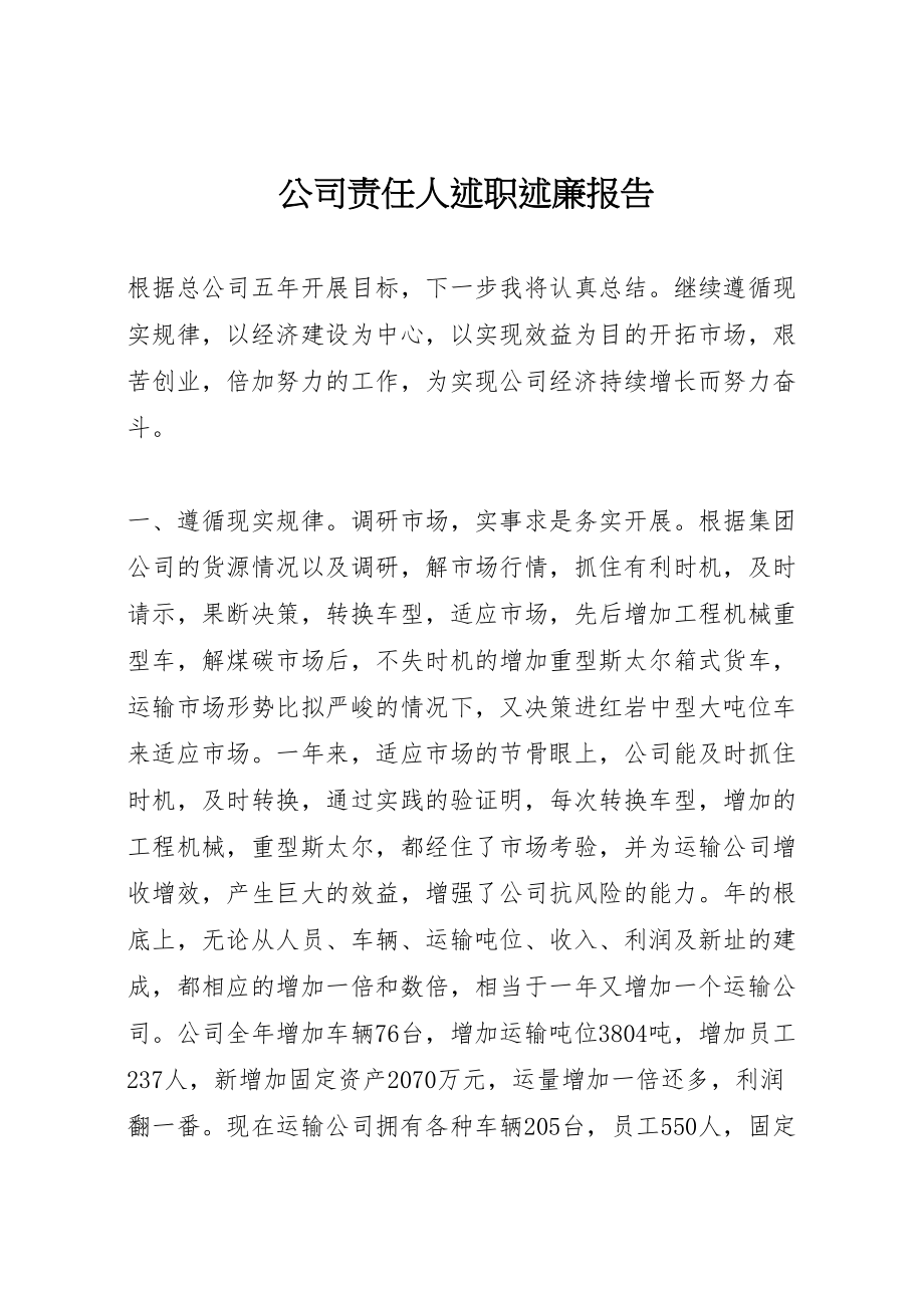 2023年公司责任人述职述廉报告.doc_第1页