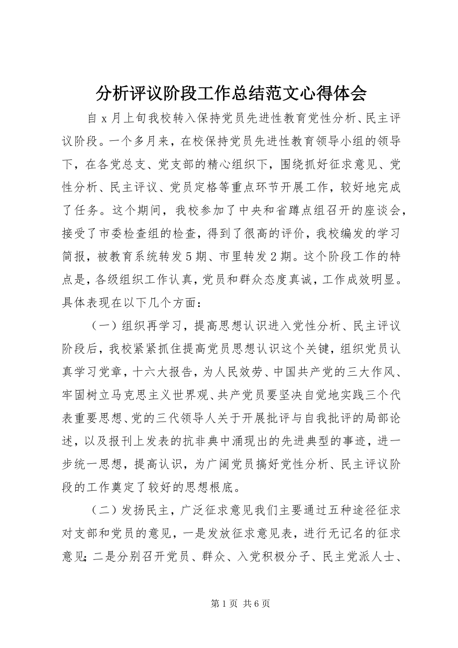 2023年分析评议阶段工作总结心得体会.docx_第1页