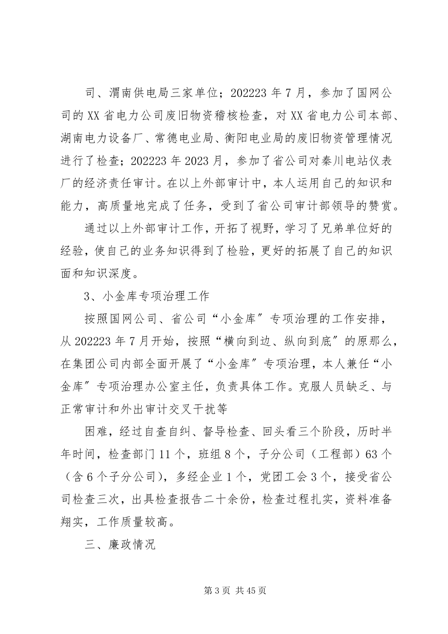 2023年公司纪审部某年个人述职述廉报告精选5篇.docx_第3页