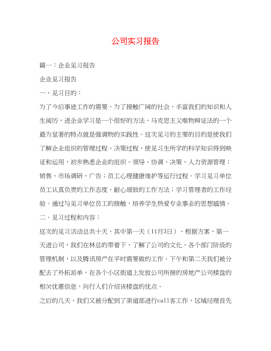 2023年公司实习报告.docx_第1页