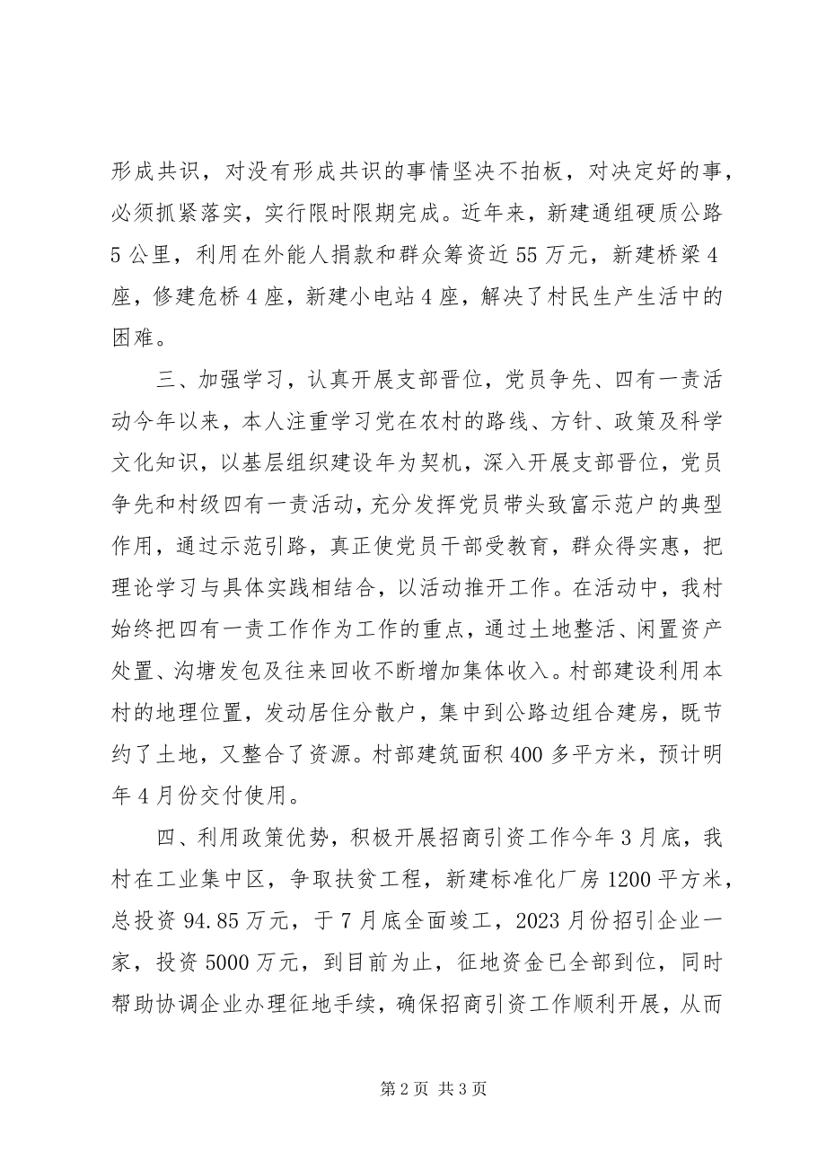 2023年农村党支部书记述职报告农村支部书记工作总结新编.docx_第2页