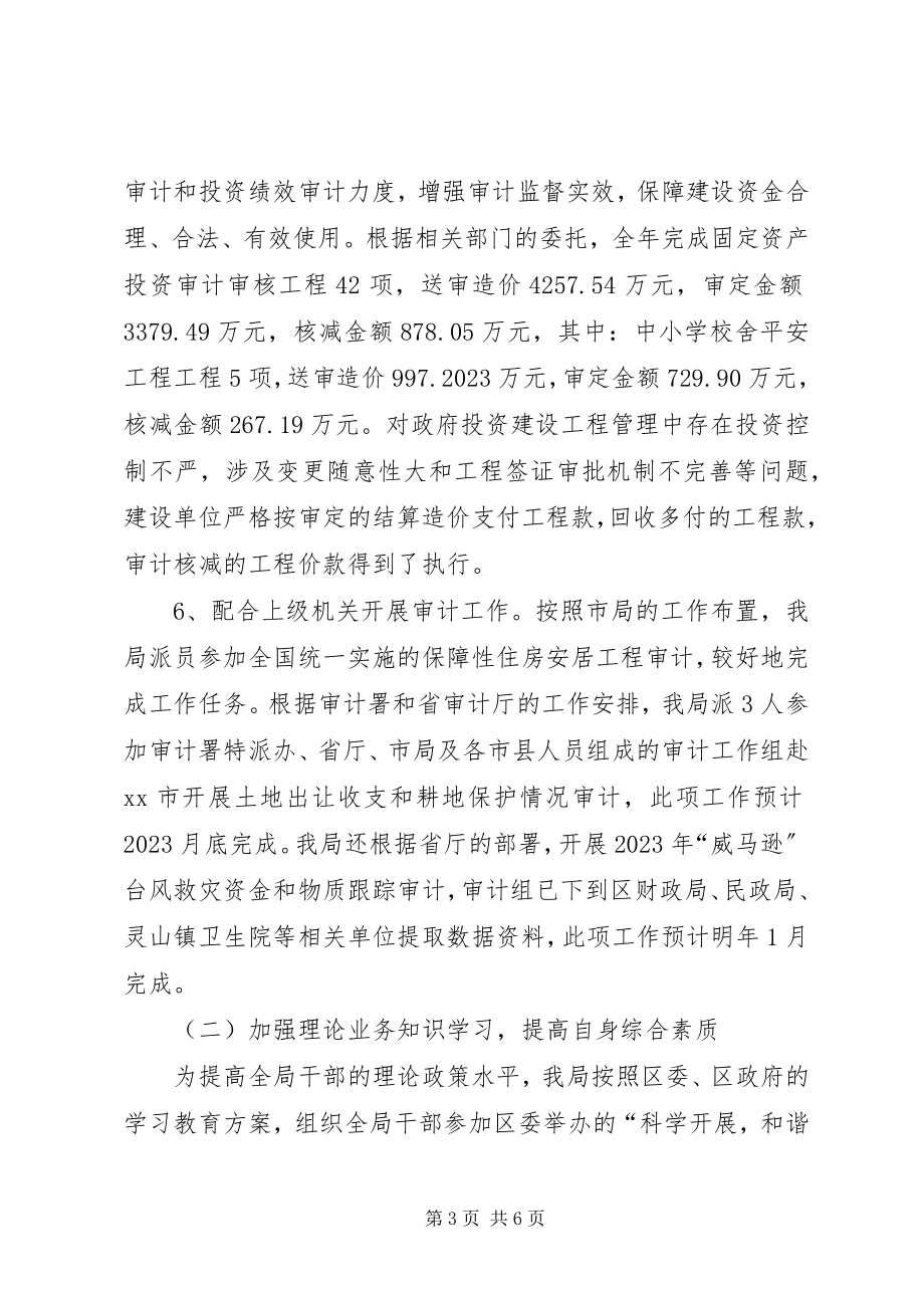 2023年区审计局年度工作总结报告.docx_第3页